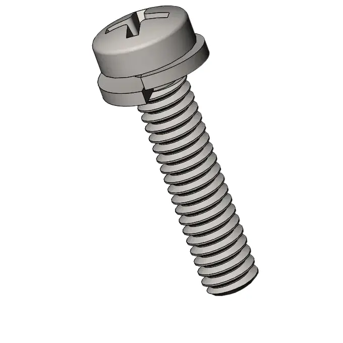 M2 x 9mm Pan Head Phillips SEMS Screws with Spring Washer SUS304 Stainless Steel Inox