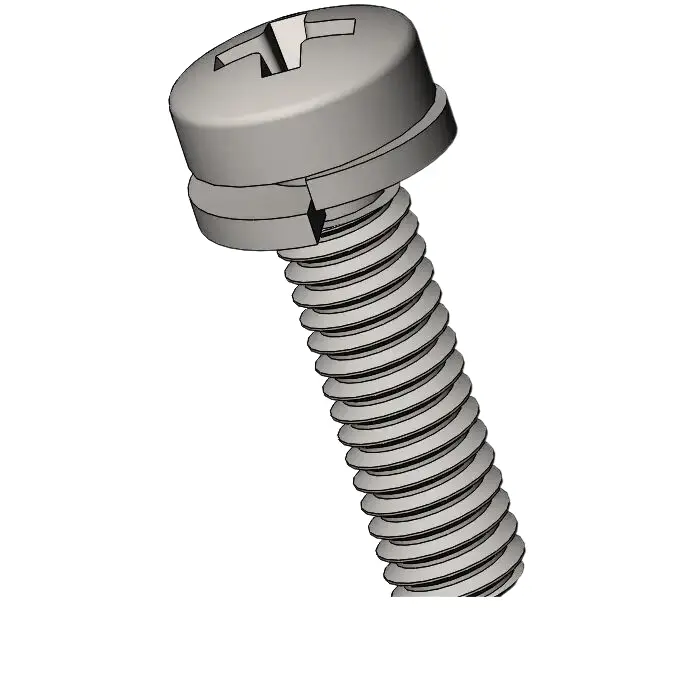 M2.5 x 9mm Pan Head Phillips SEMS Screws with Spring Washer SUS304 Stainless Steel Inox