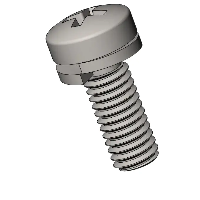 M3 x 8mm Pan Head Phillips SEMS Screws with Spring Washer SUS304 Stainless Steel Inox