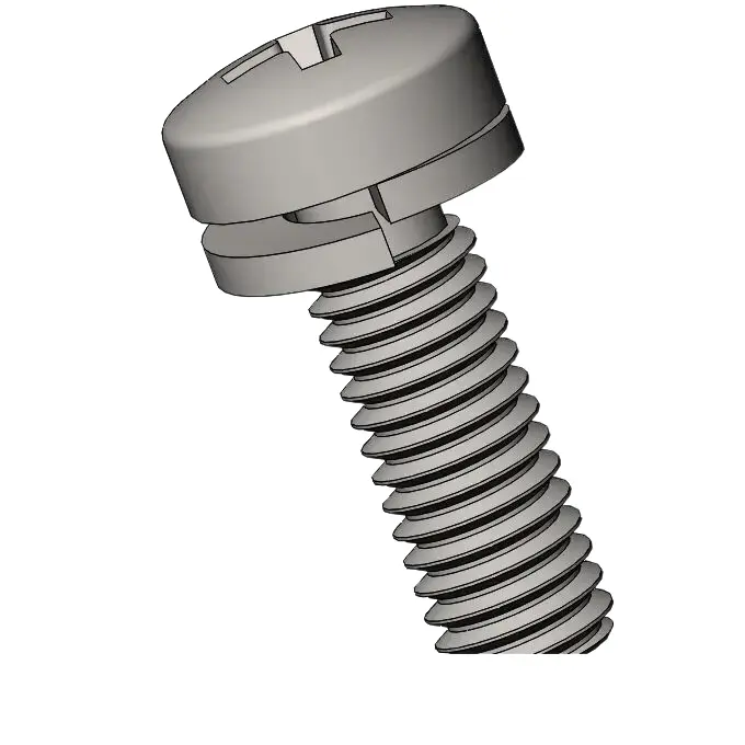 M3 x 9mm Pan Head Phillips SEMS Screws with Spring Washer SUS304 Stainless Steel Inox