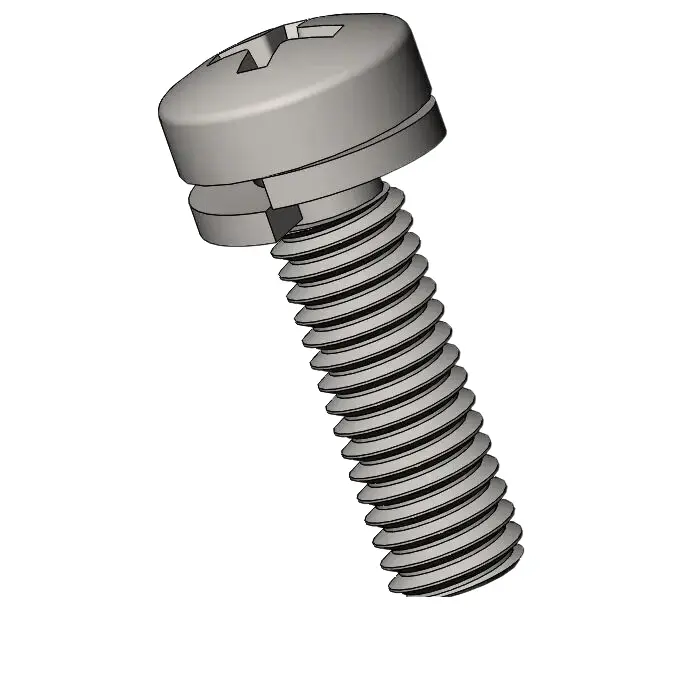 M3 x 10mm Pan Head Phillips SEMS Screws with Spring Washer SUS304 Stainless Steel Inox