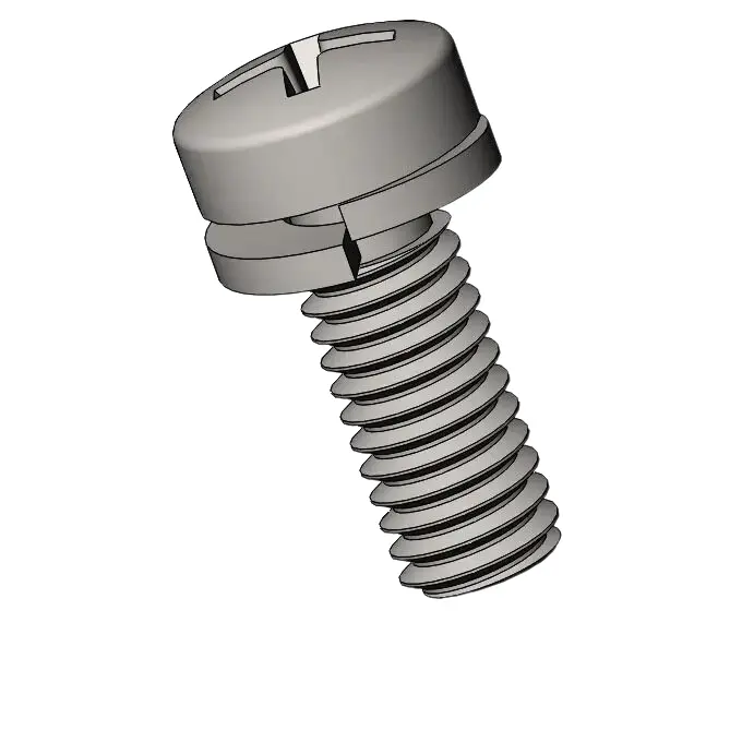 M3.5 x 9mm Pan Head Phillips SEMS Screws with Spring Washer SUS304 Stainless Steel Inox