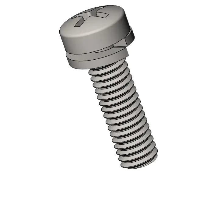 M3.5 x 12mm Pan Head Phillips SEMS Screws with Spring Washer SUS304 Stainless Steel Inox