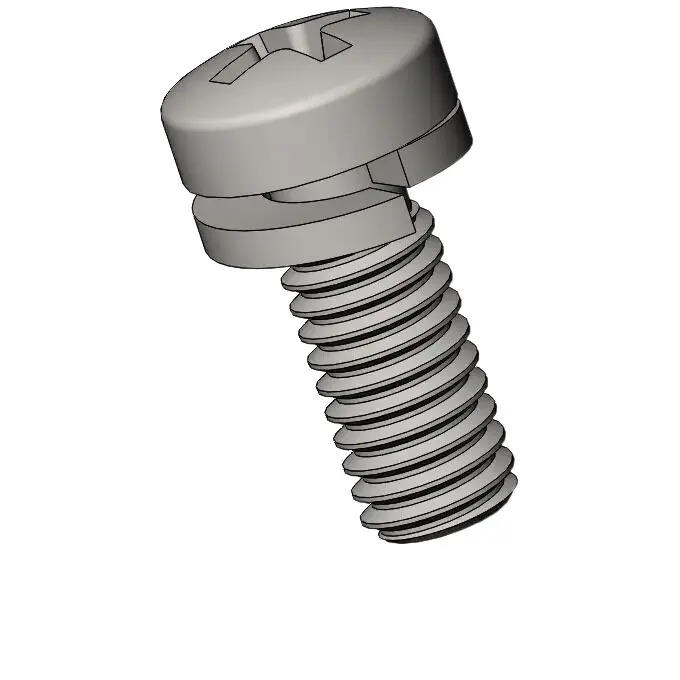 M4 x 10mm Pan Head Phillips SEMS Screws with Spring Washer SUS304 Stainless Steel Inox