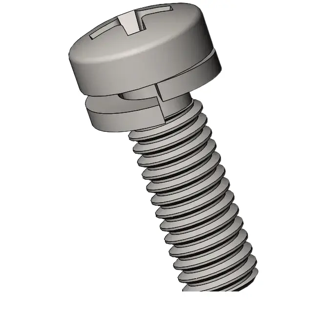 M4 x 12mm Pan Head Phillips SEMS Screws with Spring Washer SUS304 Stainless Steel Inox