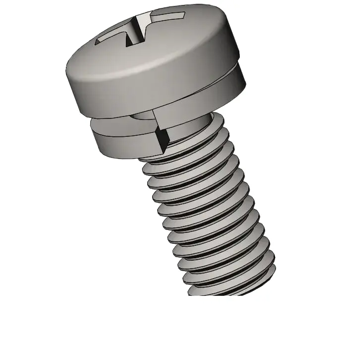 M5 x 12mm Pan Head Phillips SEMS Screws with Spring Washer SUS304 Stainless Steel Inox