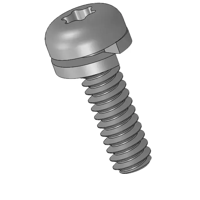 4-40 x 3/8" Pan Head Torx SEMS Screws with Spring Washer SUS304 Stainless Steel Inox