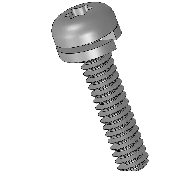 4-40 x 1/2" Pan Head Torx SEMS Screws with Spring Washer SUS304 Stainless Steel Inox