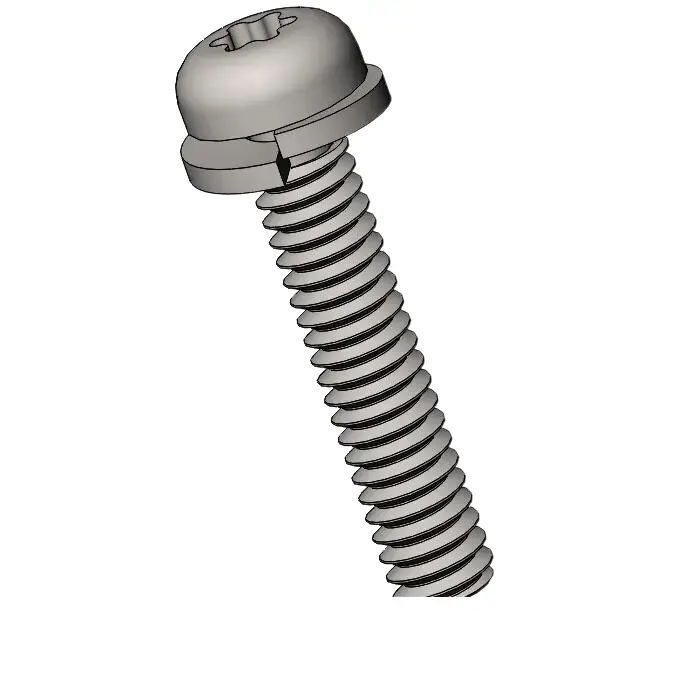 M2 x 10mm Pan Head Torx SEMS Screws with Spring Washer SUS304 Stainless Steel Inox