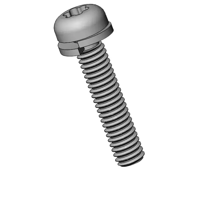 M2.5 x 12mm Pan Head Torx SEMS Screws with Spring Washer SUS304 Stainless Steel Inox