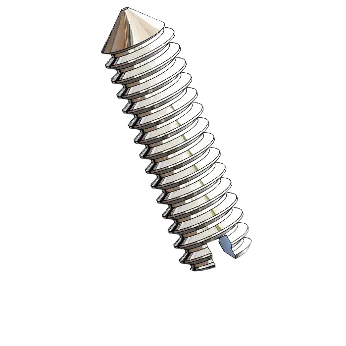 M1.4 x 5mm Slotted Cone Point Set Screw SUS304 Stainless Steel Inox DIN553