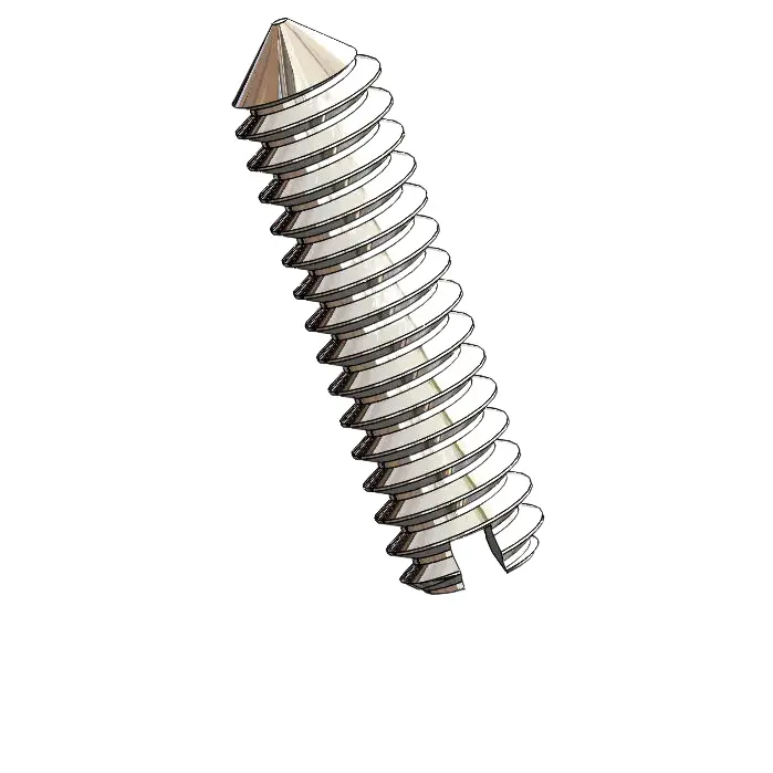 M1.6 x 6mm Slotted Cone Point Set Screw SUS304 Stainless Steel Inox DIN553