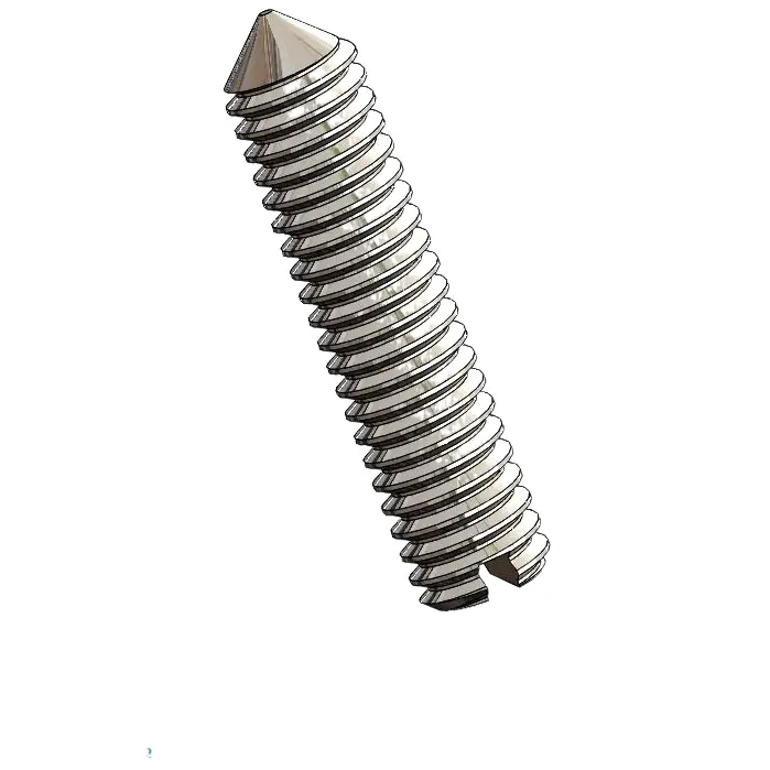 M2.5 x 11mm Slotted Cone Point Set Screw SUS304 Stainless Steel Inox DIN553