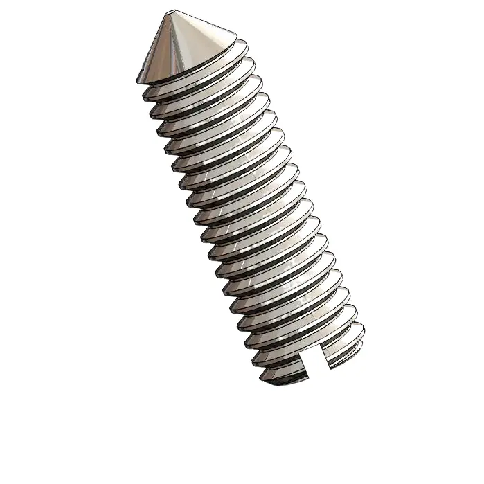 M3 x 10mm Slotted Cone Point Set Screw SUS304 Stainless Steel Inox DIN553