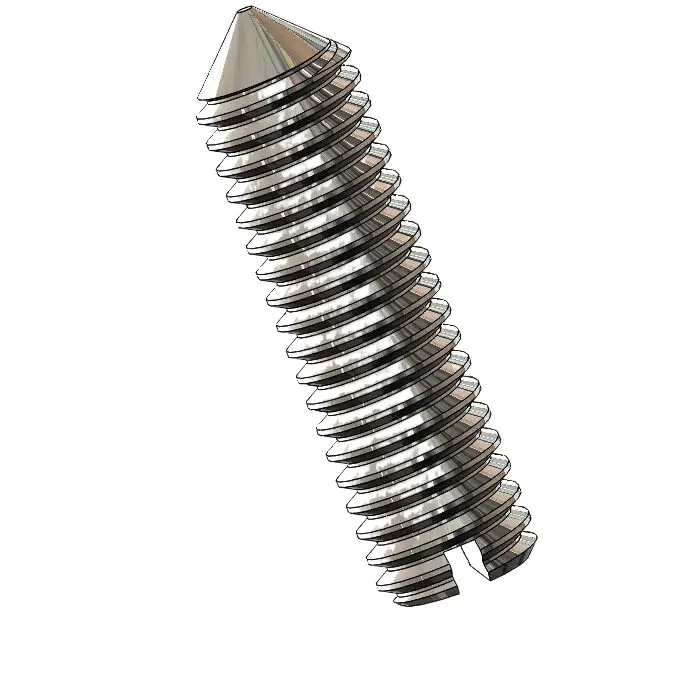 M3 x 11mm Slotted Cone Point Set Screw SUS304 Stainless Steel Inox DIN553