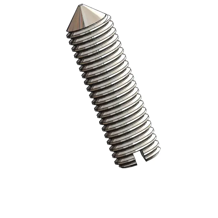 M4 x 14mm Slotted Cone Point Set Screw SUS304 Stainless Steel Inox DIN553