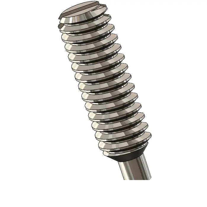 M2 x 7mm Dog Point Set Screws Slotted SUS304 Stainless Steel Inox DIN417