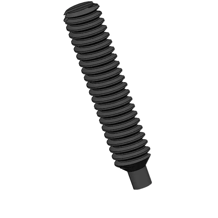 M2 x 10mm Dog Point Set Screws Slotted Steel Black DIN417