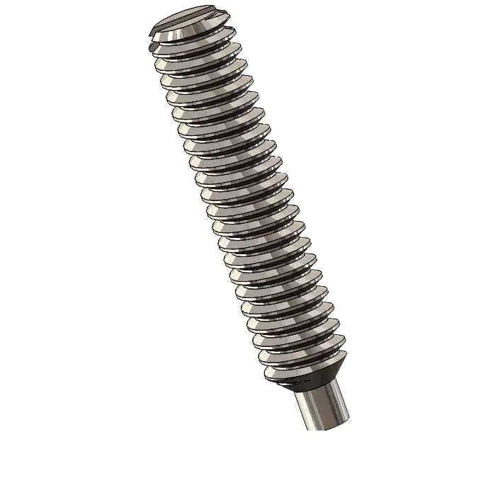 M2 x 10mm Dog Point Set Screws Slotted SUS304 Stainless Steel Inox DIN417