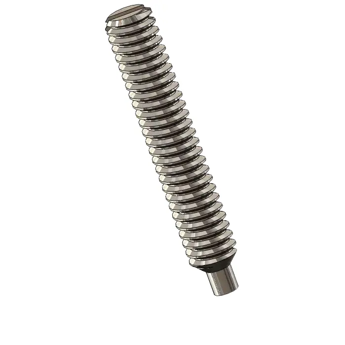 M2 x 12mm Dog Point Set Screws Slotted SUS304 Stainless Steel Inox DIN417