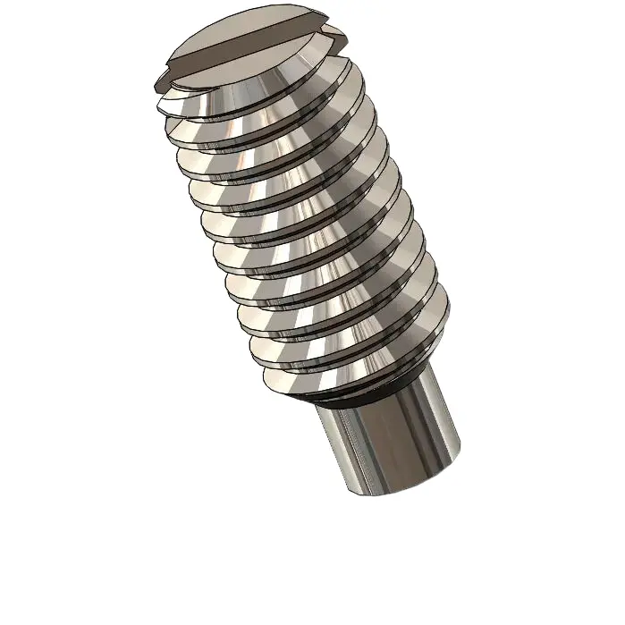 M2.5 x 6mm Dog Point Set Screws Slotted SUS304 Stainless Steel Inox DIN417