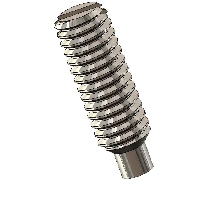 M2.5 x 8mm Dog Point Set Screws Slotted SUS304 Stainless Steel Inox DIN417