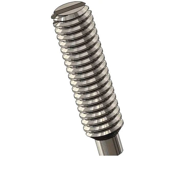 M2.5 x 10mm Dog Point Set Screws Slotted SUS304 Stainless Steel Inox DIN417