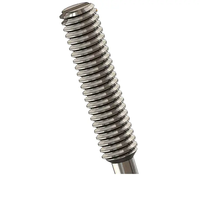 M2.5 x 12mm Dog Point Set Screws Slotted SUS304 Stainless Steel Inox DIN417