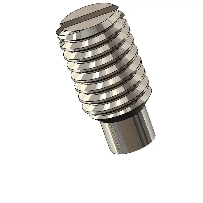 M3 x 6mm Dog Point Set Screws Slotted SUS304 Stainless Steel Inox DIN417