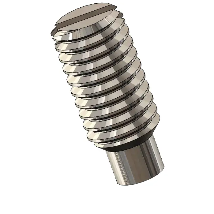 M3 x 7mm Dog Point Set Screws Slotted SUS304 Stainless Steel Inox DIN417