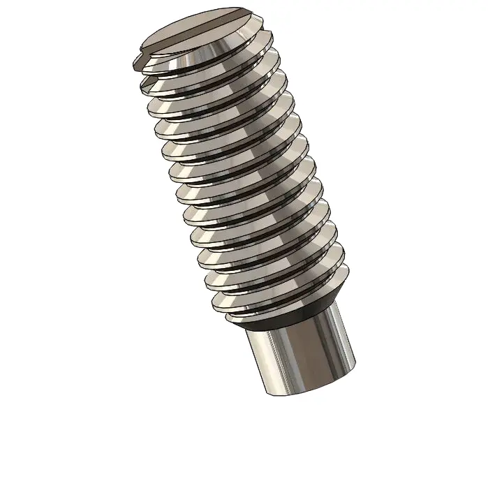 M3 x 8mm Dog Point Set Screws Slotted SUS304 Stainless Steel Inox DIN417