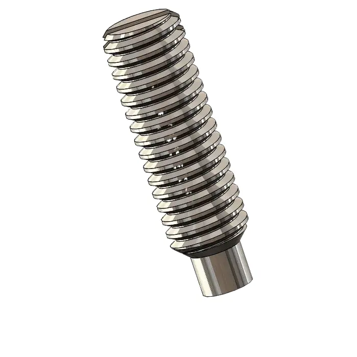 M3.5 x 12mm Dog Point Set Screws Slotted SUS304 Stainless Steel Inox DIN417