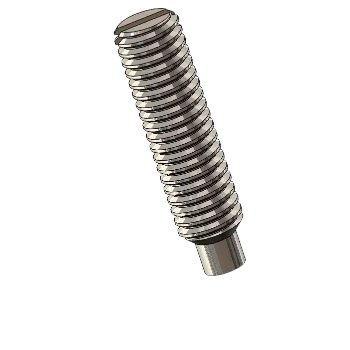 M3.5 x 14mm Dog Point Set Screws Slotted SUS304 Stainless Steel Inox DIN417