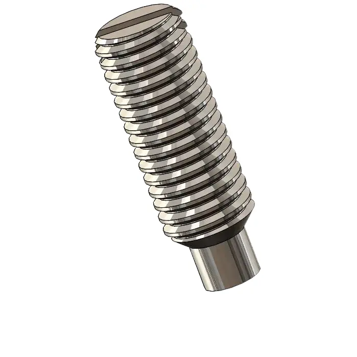 M4 x 12mm Dog Point Set Screws Slotted SUS304 Stainless Steel Inox DIN417