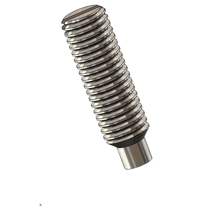 M4 x 14mm Dog Point Set Screws Slotted SUS304 Stainless Steel Inox DIN417