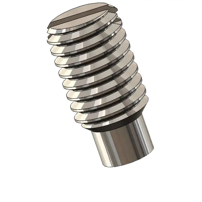 M5 x 10mm Dog Point Set Screws Slotted SUS304 Stainless Steel Inox DIN417