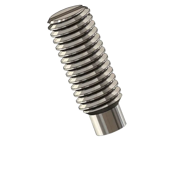 M5 x 14mm Dog Point Set Screws Slotted SUS304 Stainless Steel Inox DIN417