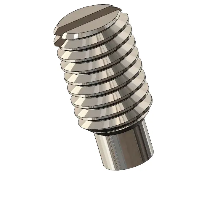 M6 x 12mm Dog Point Set Screws Slotted SUS304 Stainless Steel Inox DIN417