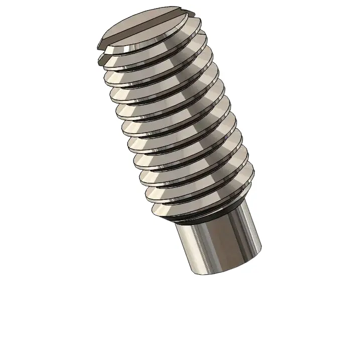 M6 x 14mm Dog Point Set Screws Slotted SUS304 Stainless Steel Inox DIN417