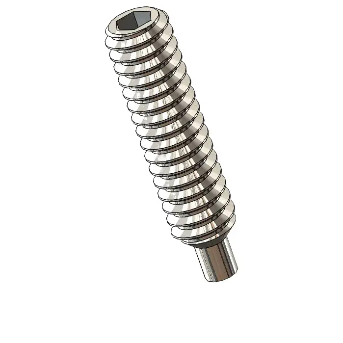 M1.4 x 6mm Dog Point Set Screws Socket SUS304 Stainless Steel Inox DIN915