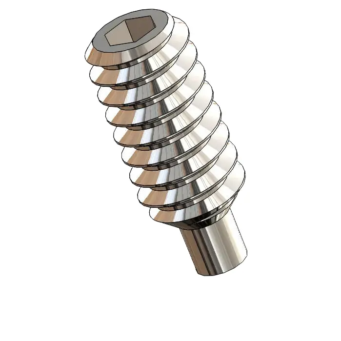 M1.6 x 4mm Dog Point Set Screws Socket SUS304 Stainless Steel Inox DIN915