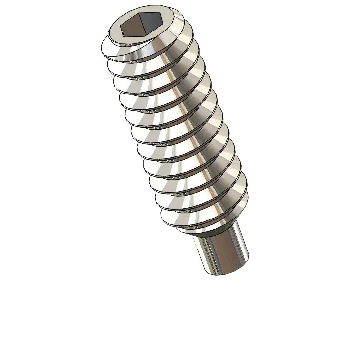 M1.6 x 5mm Dog Point Set Screws Socket SUS304 Stainless Steel Inox DIN915