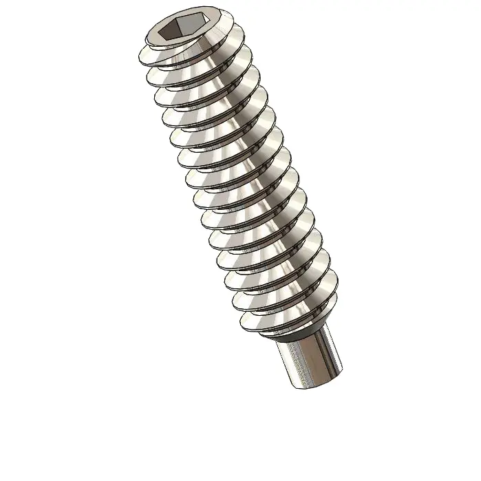 M1.6 x 6mm Dog Point Set Screws Socket SUS304 Stainless Steel Inox DIN915