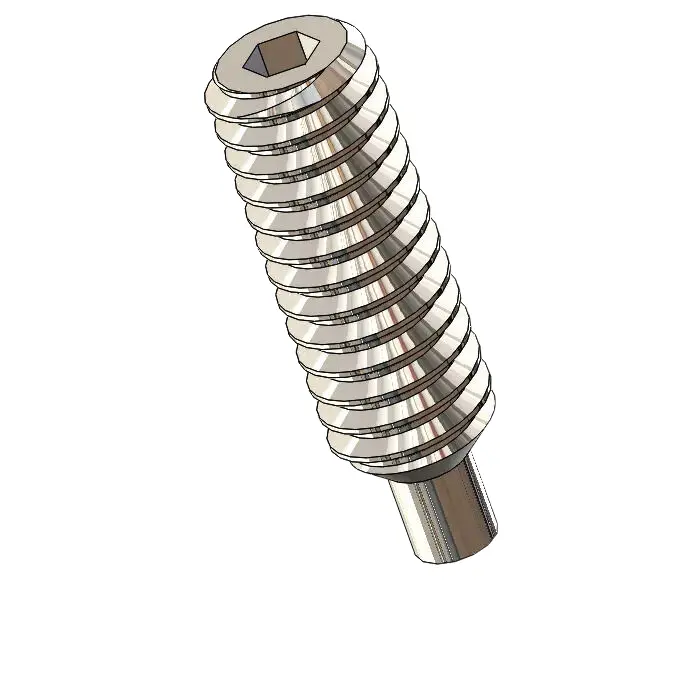 M1.8 x 6mm Dog Point Set Screws Socket SUS304 Stainless Steel Inox DIN915