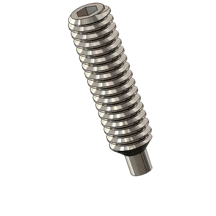 M2 x 8mm Dog Point Set Screws Socket SUS304 Stainless Steel Inox DIN915