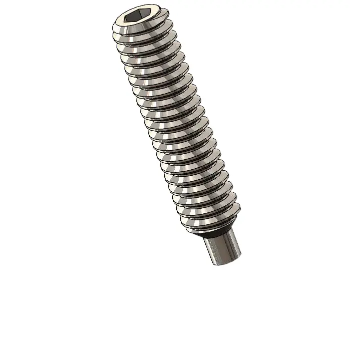 M2 x 9mm Dog Point Set Screws Socket SUS304 Stainless Steel Inox DIN915