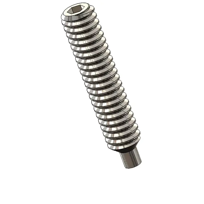 M2 x 10mm Dog Point Set Screws Socket SUS304 Stainless Steel Inox DIN915