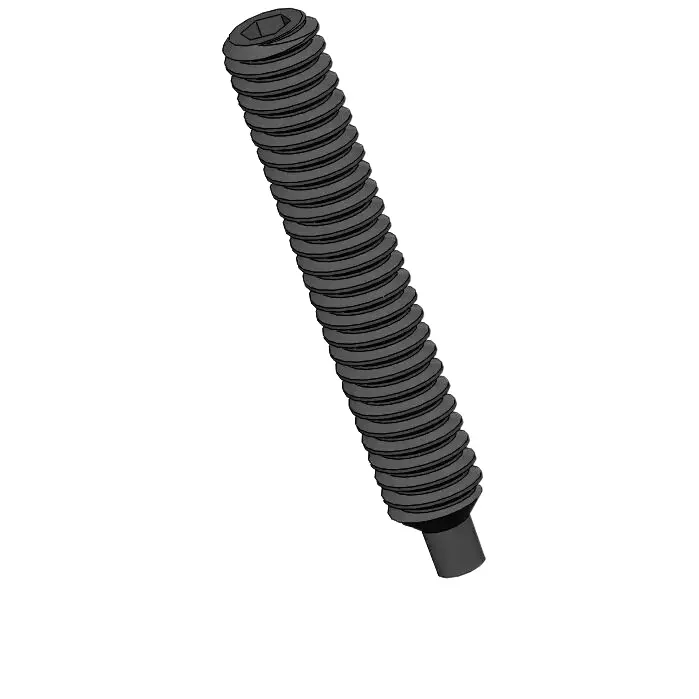 M2 x 12mm Dog Point Set Screws Socket 12.9 Carbon Steel Black DIN915