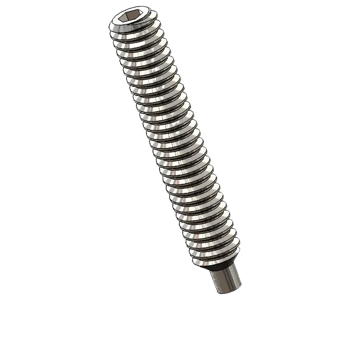 M2 x 12mm Dog Point Set Screws Socket SUS304 Stainless Steel Inox DIN915