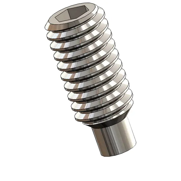 M2.5 x 6mm Dog Point Set Screws Socket SUS304 Stainless Steel Inox DIN915